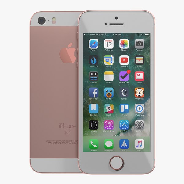 iphone se rose gold 3D model