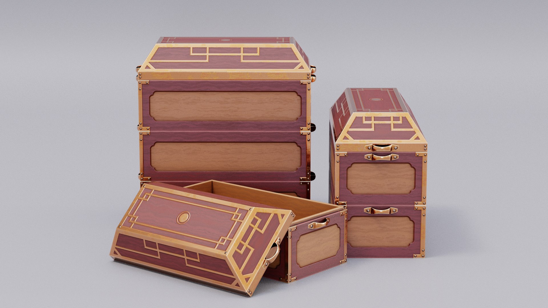 Chinese Trade Furniture Kit - 21 Stackable Box 3D Model - TurboSquid ...
