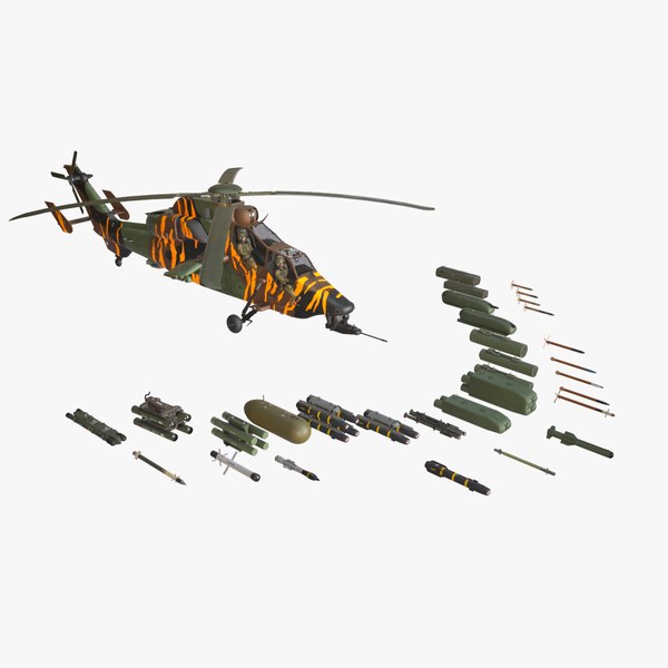 3D EC-665 Tiger HAD France 2 Complex Animation model