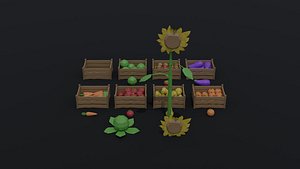 vegetables fruits kit 3D