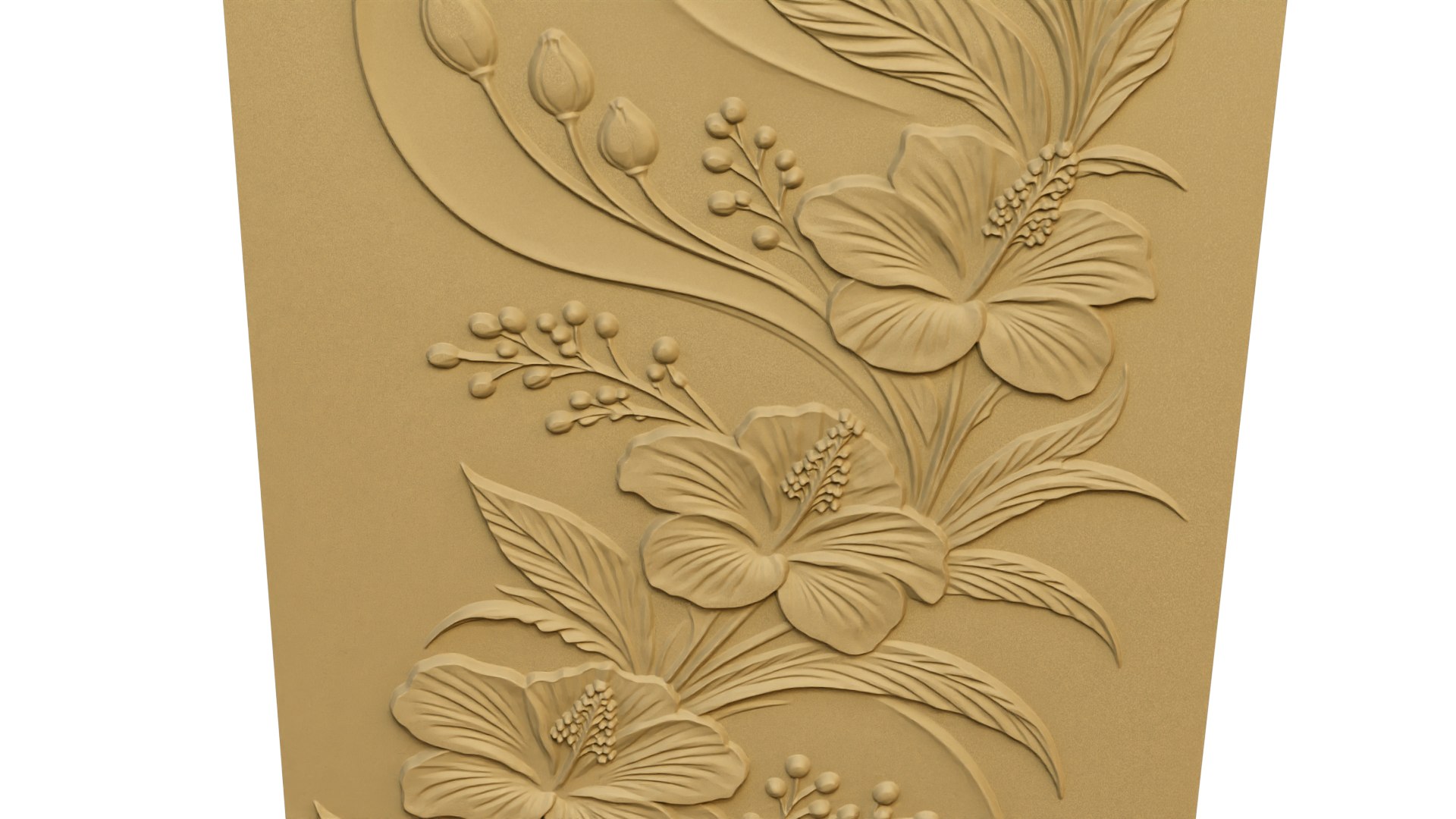 Modern  Hibiscus Blossoms mural Relief Wall Panel STL CNC 110 3D model https://p.turbosquid.com/ts-thumb/c4/ADBloO/cq/a51/png/1793070767/1920x1080/fit_q87/55c95f87fcf9ef33fb838cfc79b674c3ffa66c95/a51.jpg