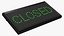 LED Light Business Sign Closed Green OFF