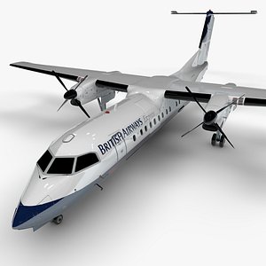 British Airways Express Bombardier De Havilland Canada DHC-8 Q300 Dash 8 L1660 3D model