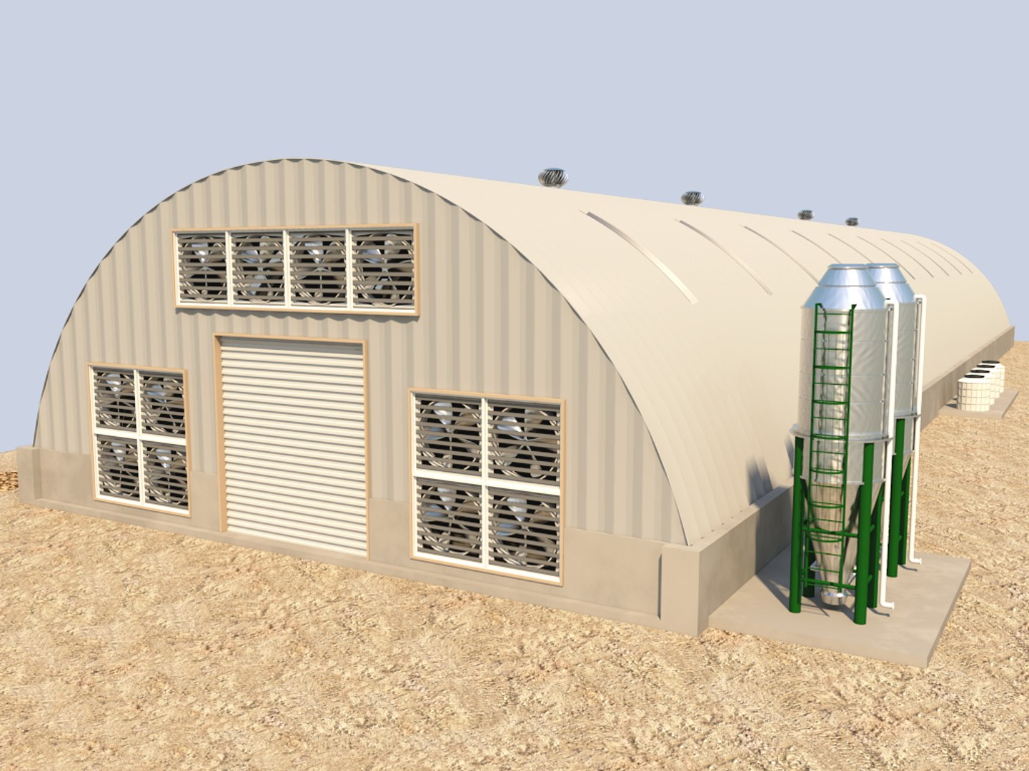 Industrial Poultry Farm House Model - TurboSquid 1154544