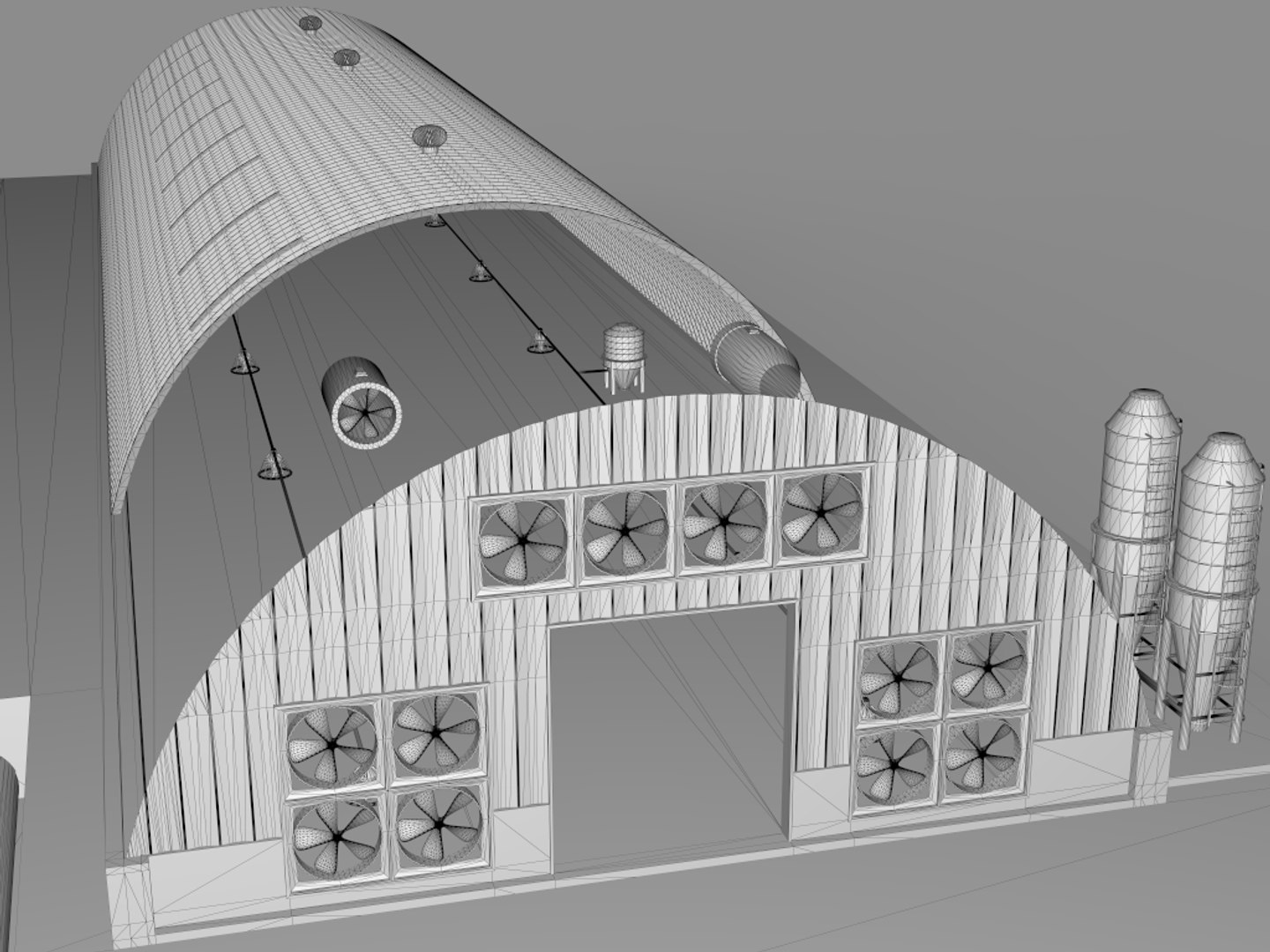 Industrial Poultry Farm House Model - TurboSquid 1154544