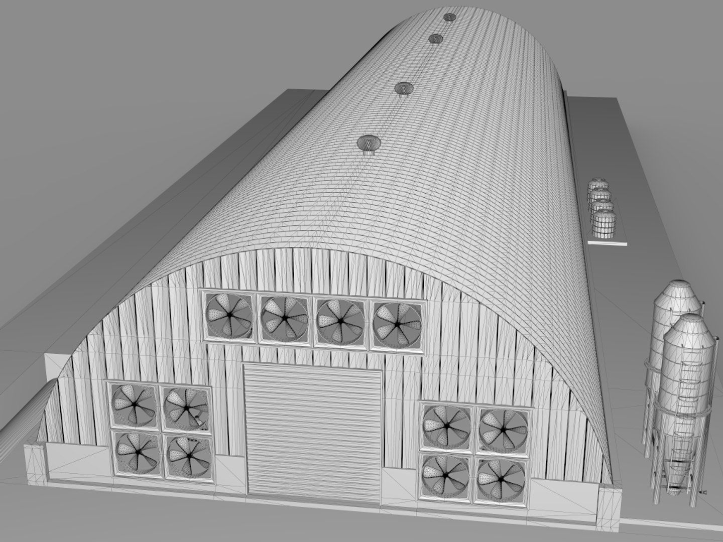 Industrial Poultry Farm House Model - TurboSquid 1154544