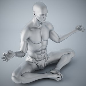 3D man yoga