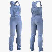 Man and Woman in Denim Overalls 97