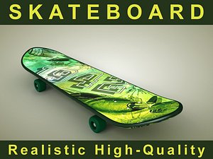 skateboard green 3ds