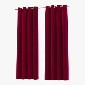 curtain 3 red 3d 3ds