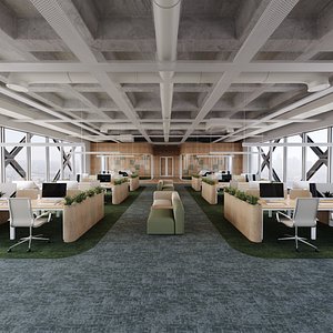 Contemporary Office Space 3D Model