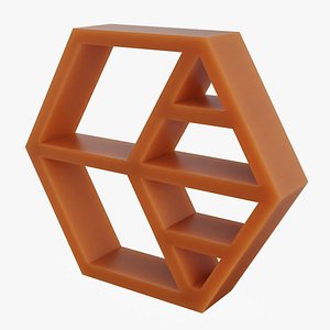 Hexagonal Wall Shelf 3D