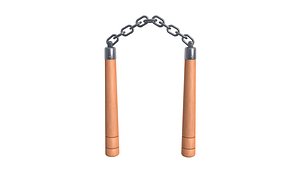 Wood Nunchaku 3D model