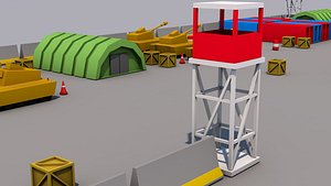 3D model military base