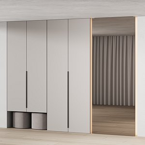 3D 536 cabinet furniture 17 modular wardrobe cupboard 2 options