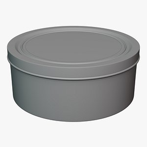 3D model Round Tin Can - Geometry Only No Textures No Materials