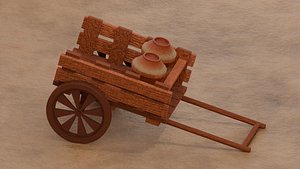 3D Medieval Cart model