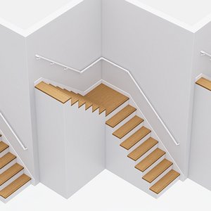 3D Japanese Stairs LIXIL model