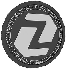3D model zer black coin