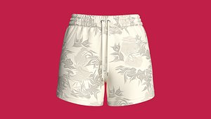 Girls All-Over Printed Drawstring Shorts