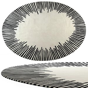 Roche Bobois Equinoxe oval rug 3D
