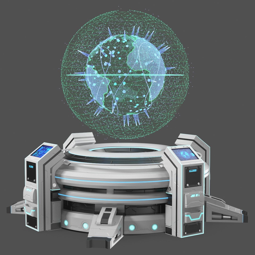 Cybernetic Holo Hub 3D model preview