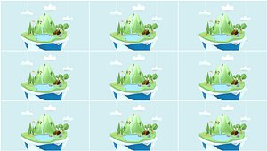 Lowpoly Floating mountain floating island Floating island floating island floating island advertisin 3D model