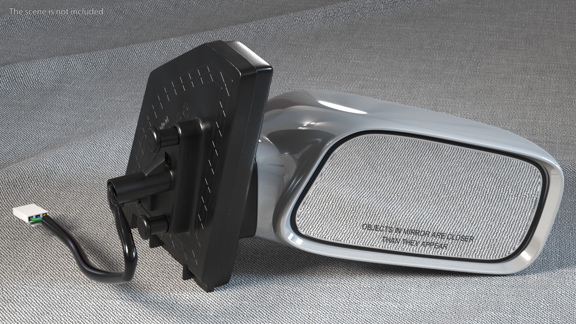 Passenger Side Car Mirror Silver model TurboSquid 1969600