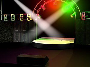 stage rock lighting 3d model