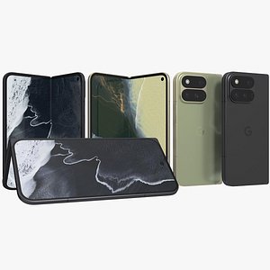 3D model Google Pixel 11 Pro Fold Both Colors Animated