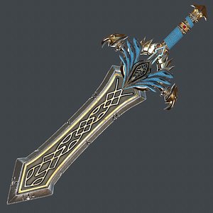 fantasy sword 25 scabbard 3D model