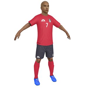 3D soccer player 2018