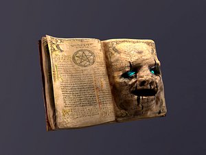 Mystery book-ghost character 3D model