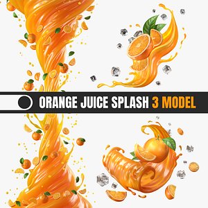 Orange Juice Splash 3 Model Collection
