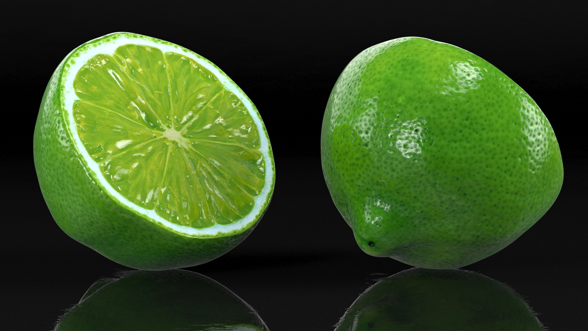 Green Lemon Half 3D Model - TurboSquid 1950824