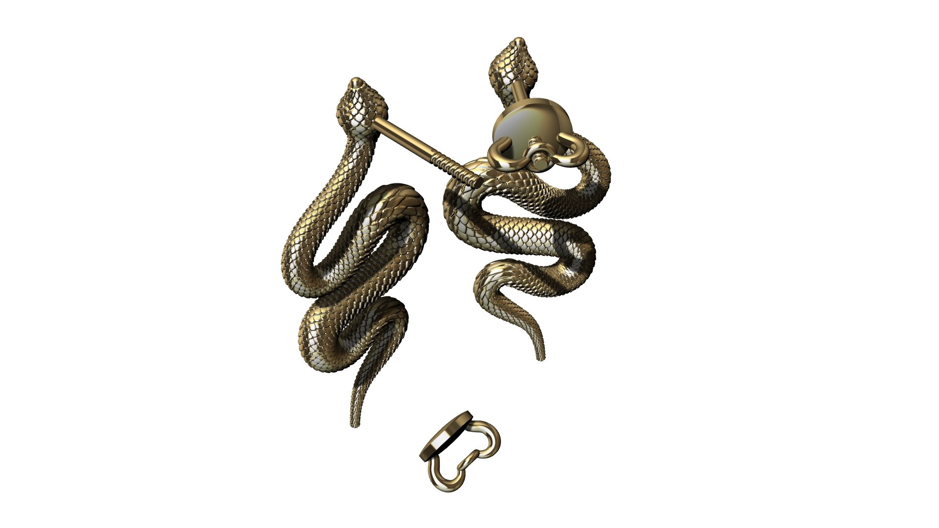 3D Earrings Snakes - TurboSquid 1716393