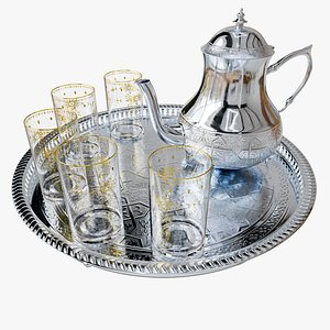 Moroccan Silver Tea Set