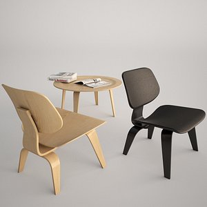 3d model charles eames lcw chair