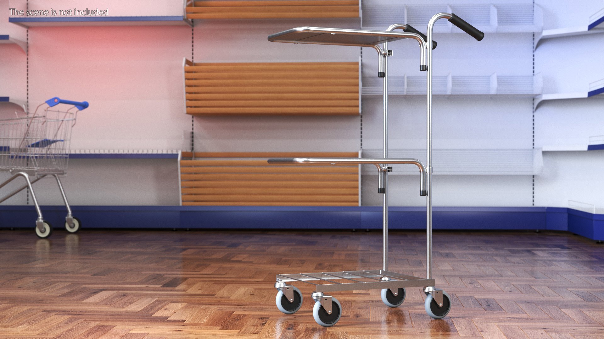 Steel Mini Trolley With Two Shelves Model - TurboSquid 1971094