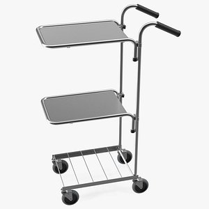 Steel Mini Trolley With Two Shelves