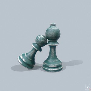 set horse pawn 3D model