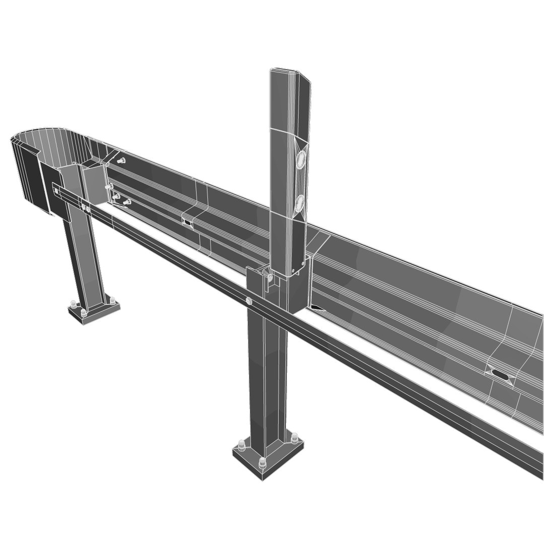 3d Model Guard Rail Delineator