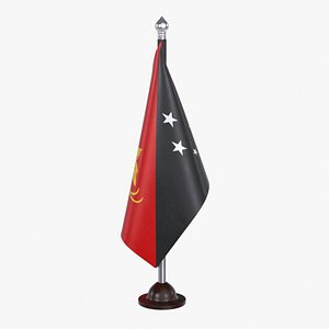 Papua New Guinea Flag Stand 3D model