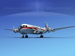 3d propellers douglas dc-7 dc-7b model