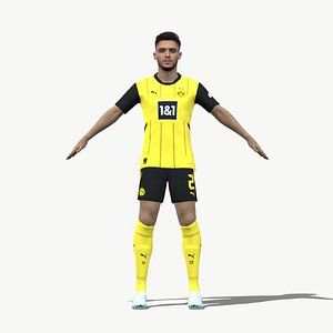3D 3D Rigged Yan Couto Dortmund 2025 model