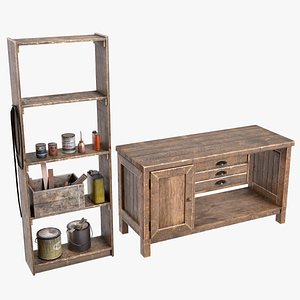 3d workshop furniture bench