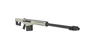 3D barrett rifle 50 model