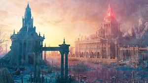 Fantasy Snow Palace environment 3D model