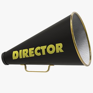3d model of director bullhorn horn