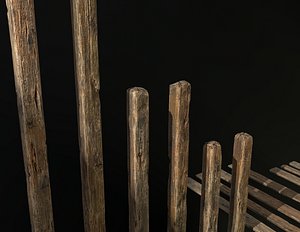 Wooden Planks Low-poly, game-ready